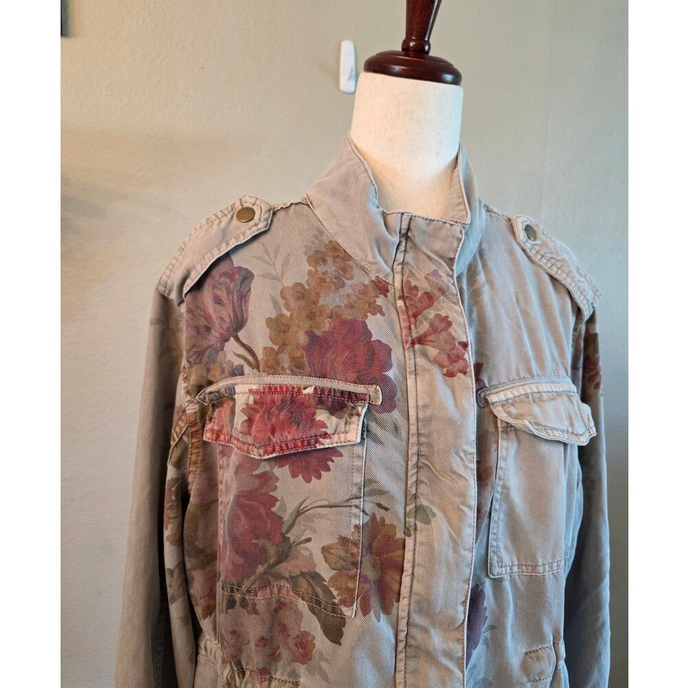 Sundance Floral Utility Jacket - Gray and Pink - Picture 3 of 8